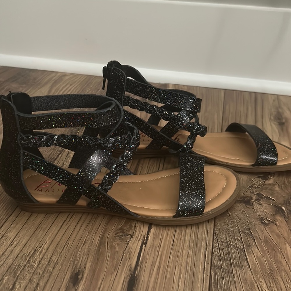 Blowfish Malibu kids glitter sandals. Just not the right style for me.